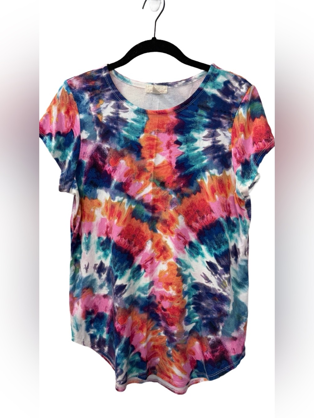 Cupio Blush Multi-Colored Short Sleeve Tee, Large
